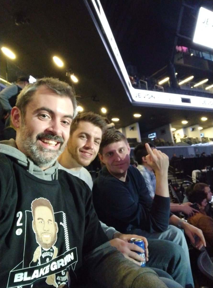 Mitch_Swagger's tweet photo. All the way from the UK for a long Friday Night Lights! @BrooklynNets @garybarnidge @AllymissLove #embracethelights https://t.co/FLyEzlrZMj