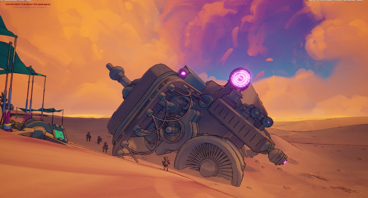 Got some new locations in the works! Can't be a sci-fi game without a desert planet. 
#screenshotsaturday #indiedev #gamedev #UE4