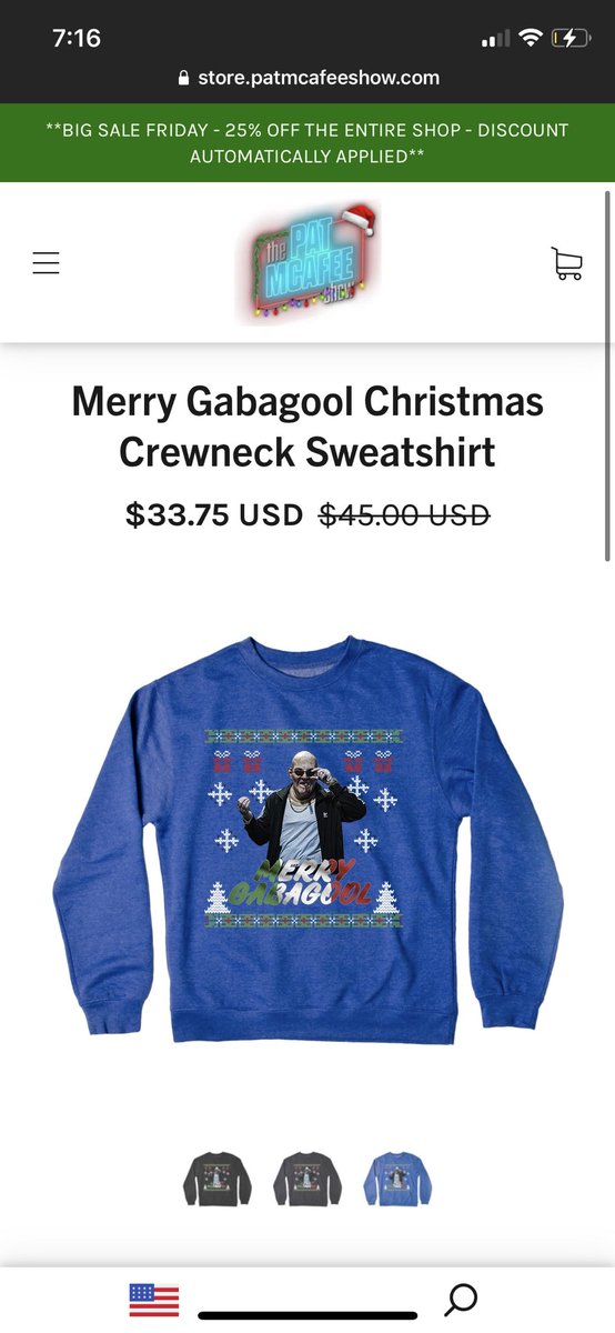 GildeaJackson's tweet photo. @PatMcAfeeShow Why not buy myself some gabagool on this fine feel Good Friday. #PMSBigSaleFriday go grab ya Christmas sweater https://t.co/eRdsrxpmoV