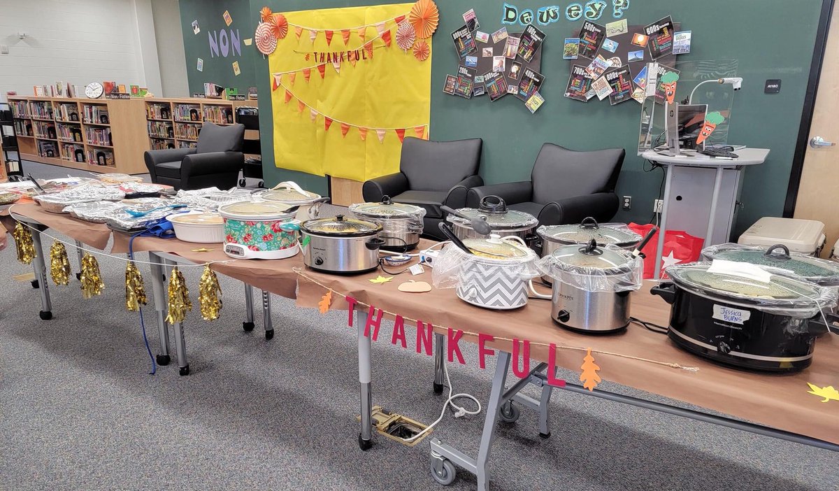 MrsKill3rd's tweet photo. What an amazing Mora staff family feast potluck today! So thankful for my work family! ❤️🐾 https://t.co/rgRu2GD7Xs