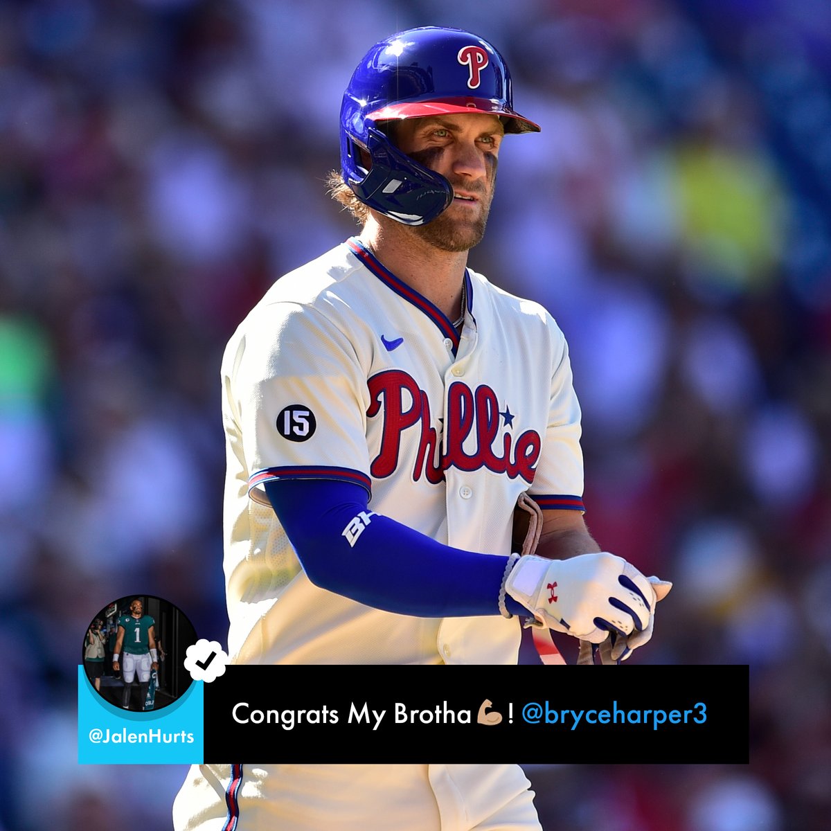 MLB's tweet photo. Everybody’s got love for Bryce and Shohei. https://t.co/DgMLA6esXi