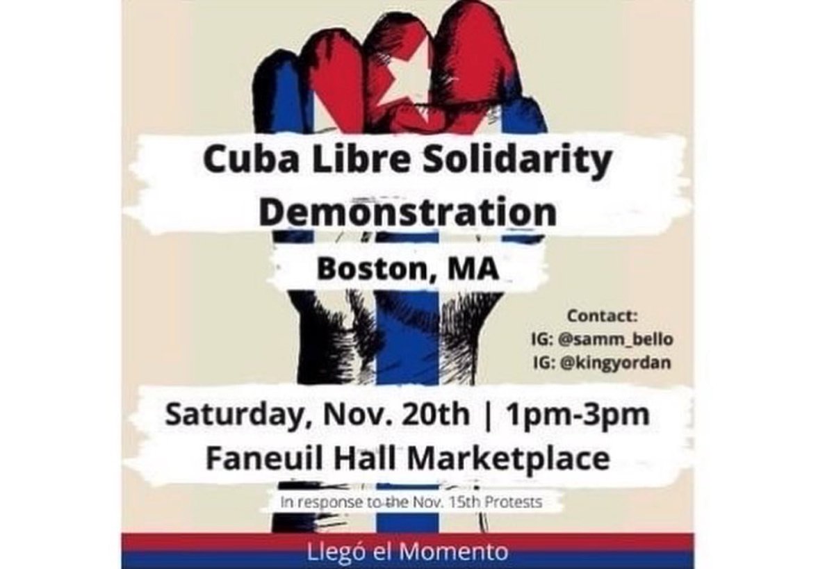 CubansinBoston's tweet photo. @MaElviraSalazar @Yotuel007 @AnaHebraFlaster @kingyordvn @willychirino @juanjuanalmeida @juanjuanalmedio @johnsuarez https://t.co/pXQb1JKlBy
