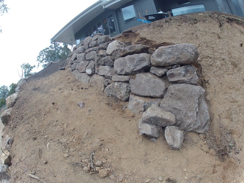 capebanks's tweet photo. Stone walling at Mountain Creek #structuralLandscaping #Drystonewalling https://t.co/b0VzqPSU5W