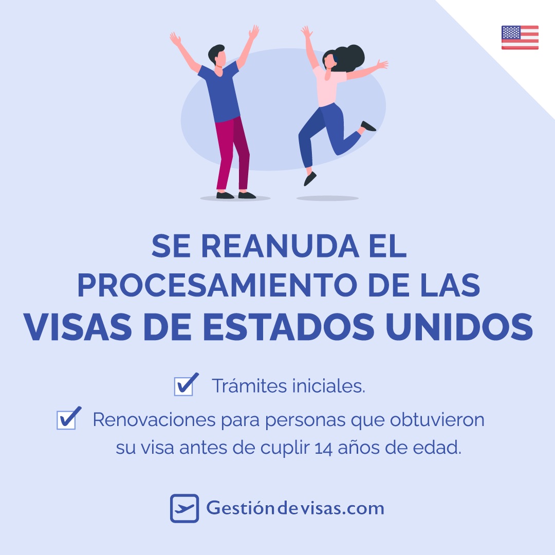 gestiondevisas's tweet photo. 🇺🇸 A partir del 1 de diciembre de 2021, se reanuda el procesamiento de las visas de EEUU para aquellas personas que necesitan una cita consular, para trámites iniciales y/o renovaciones de aquellas personas que obtuvieron la visa antes de cumplir los 14 años de edad. 🇺🇸 https://t.co/v18m8ScRwo