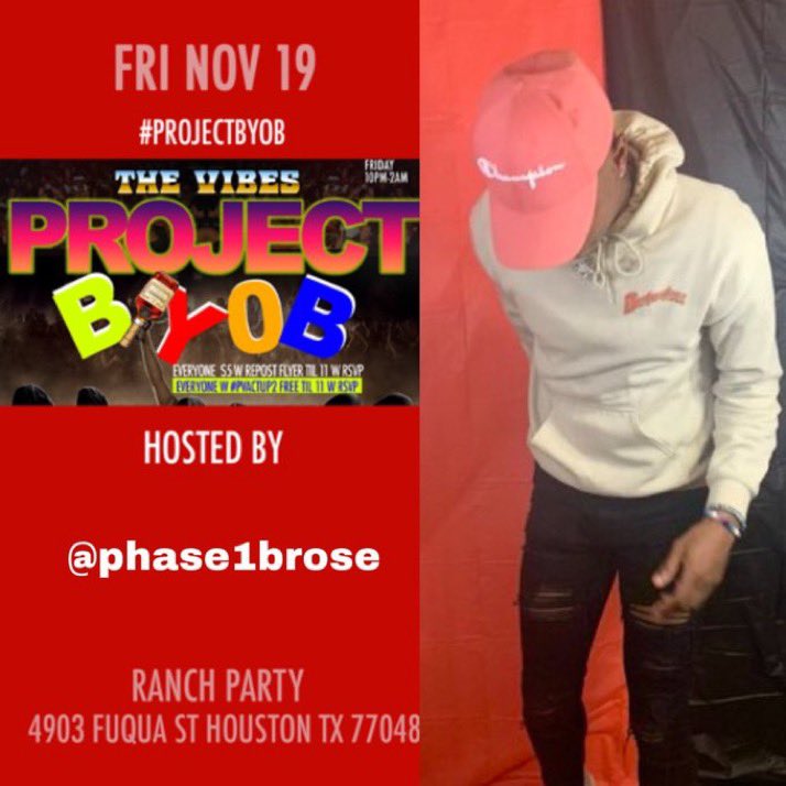 phase1BRose's tweet photo. Pop out tonight for #ProjectBYOB with @mgbmoney_ in the mix ‼️ https://t.co/fJvmRVWcqM