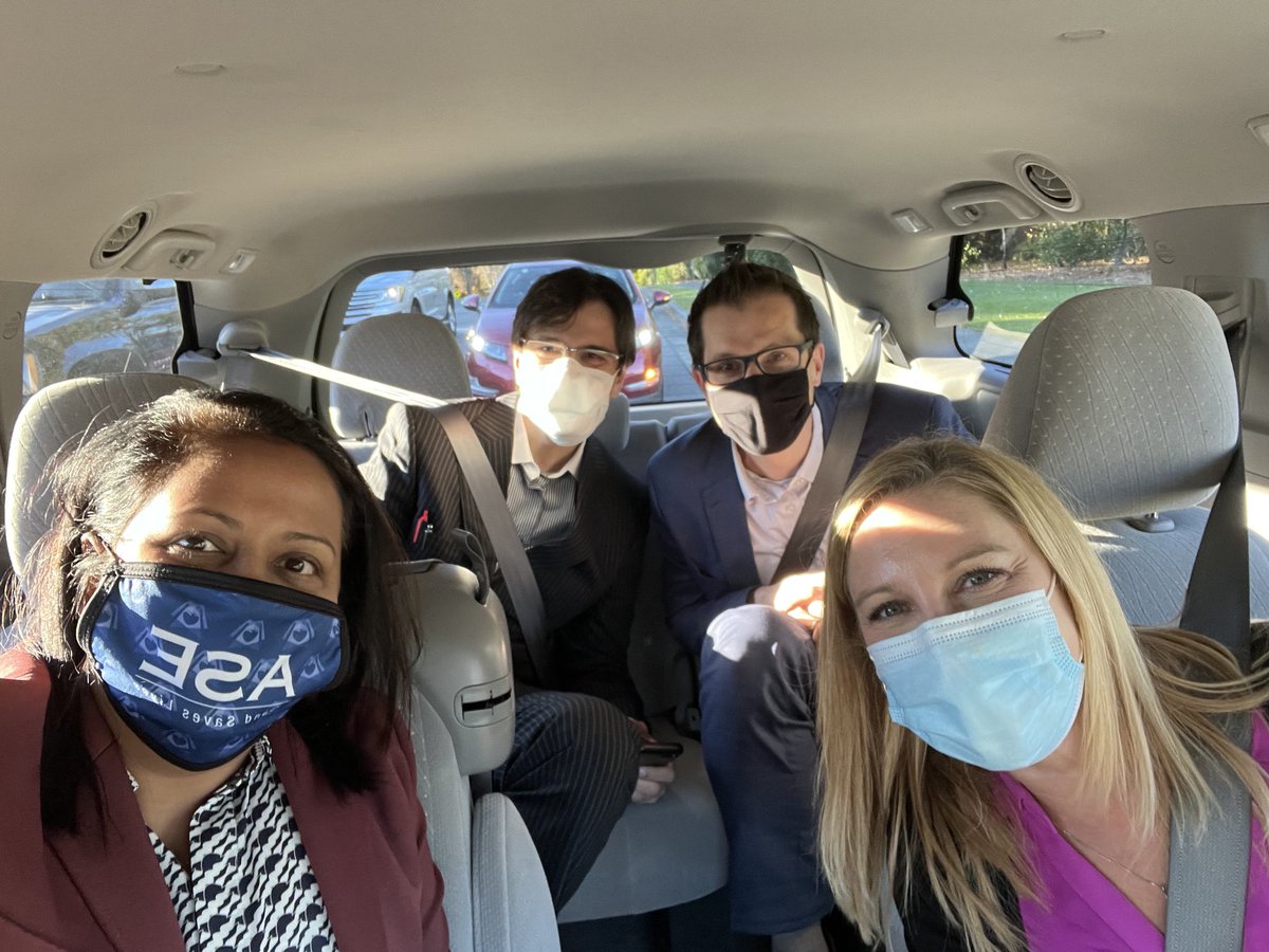 Multidisciplinary eco friendly car pool to airport after meaningful #periopecho retreat! <a href="/ASE360/">American Society of Echocardiography</a>