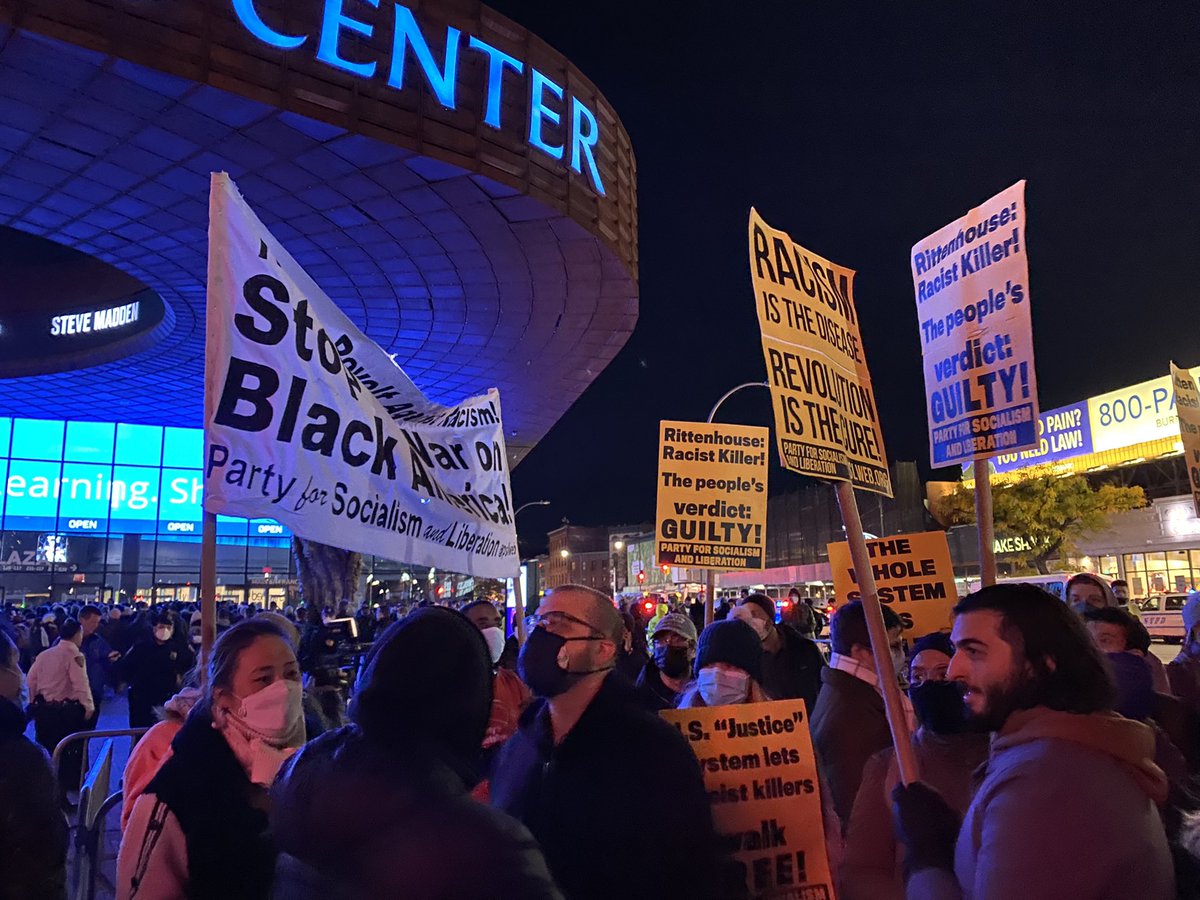 Kyle Rittenhouse was guilty—protest at Barclay’s Center right now