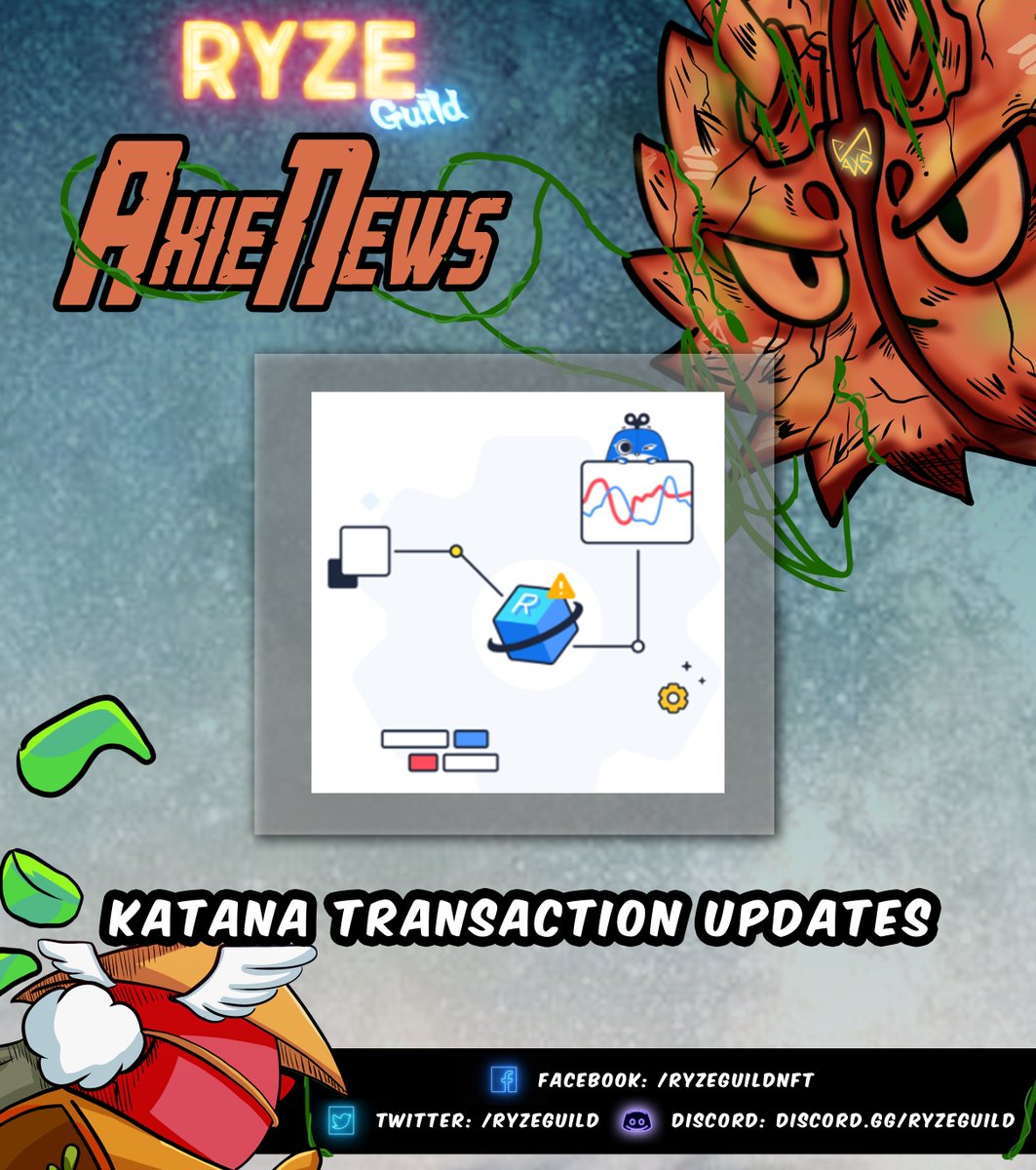 RyzeGuild's tweet photo. Katana free transaction updates. Trainers need to activate their accounts by attaching an email and password at the Axie marketplace. Unactivated accounts will lead to failed transactions. Transactions will temporarily be down for 1 hr

#RyzeGuild
#AxieInfinity 
#AxieScholarship https://t.co/J4kzBApMR1