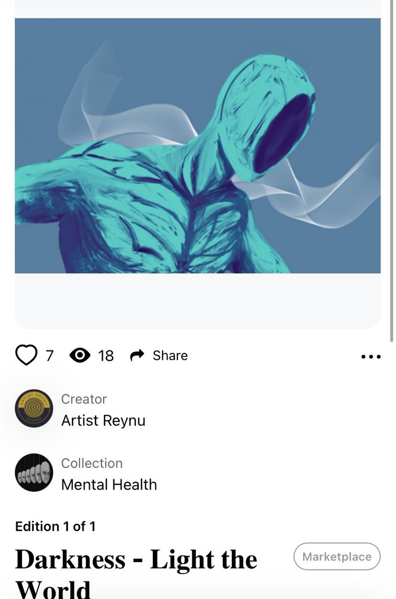 JmskingCro's tweet photo. @ArtistReynu Thanks!@ArtistReynu I’m excited with this piece! I Love the project! I can see a lot of myself with in this art work! #NFT #mentalhealth #mentalhealthnft #cryptocomnft https://t.co/9EOia5VK51