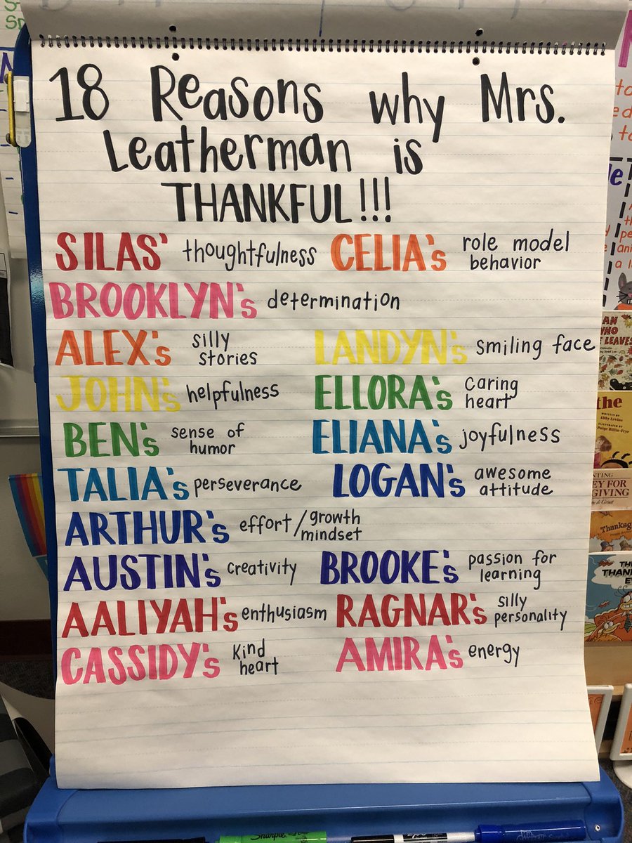 mrsleatherman2's tweet photo. Before we left for break today, I made sure to let my kiddos know just how thankful I am for them🦃🧡 #BPECATS @BPEWildcats https://t.co/AW6CUtl5yO