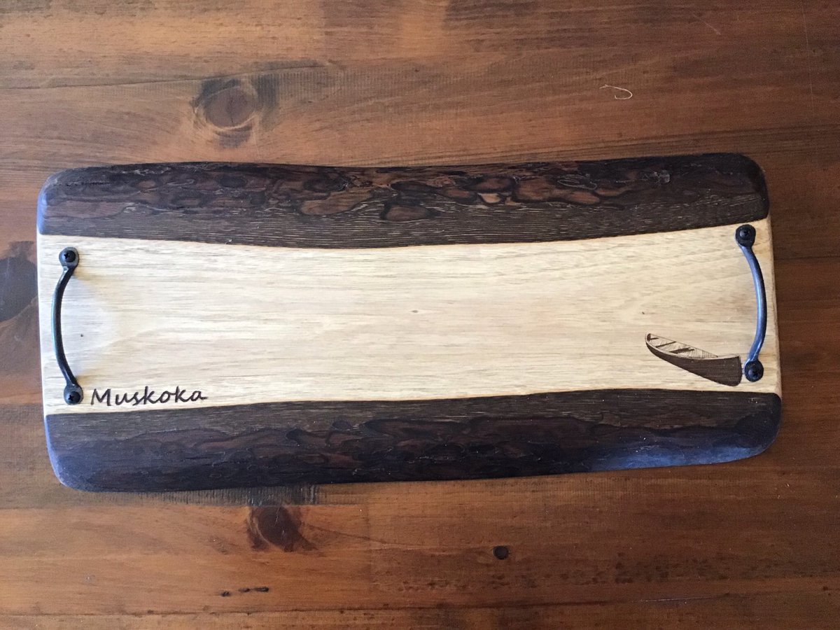 davelyons_rbn's tweet photo. Christmas shopping this weekend?  How about a locally sourced, handcrafted charcuterie or cutting board?  Maybe you want to personalize it  with your family name or favourite icon (a lake, loon, pine, Leaf logo…).  Check out https://t.co/YpqRA5Al9D for more! https://t.co/Yo91SeVMov