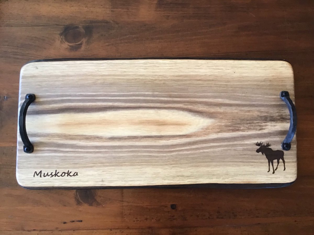 davelyons_rbn's tweet photo. Christmas shopping this weekend?  How about a locally sourced, handcrafted charcuterie or cutting board?  Maybe you want to personalize it  with your family name or favourite icon (a lake, loon, pine, Leaf logo…).  Check out https://t.co/YpqRA5Al9D for more! https://t.co/Yo91SeVMov
