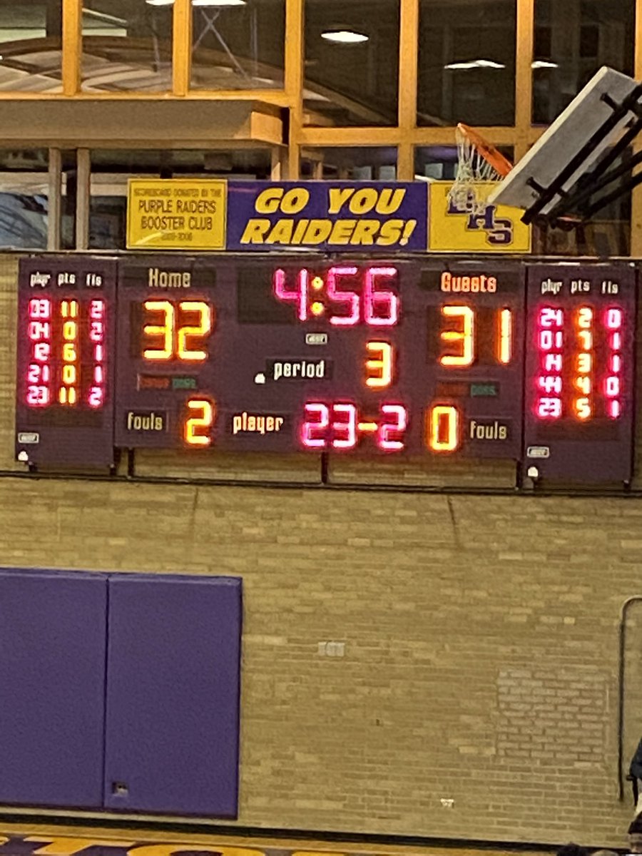 Raiders take the lead. Let’s go! <a href="/BHSRaiderSports/">Tony Bauman</a>