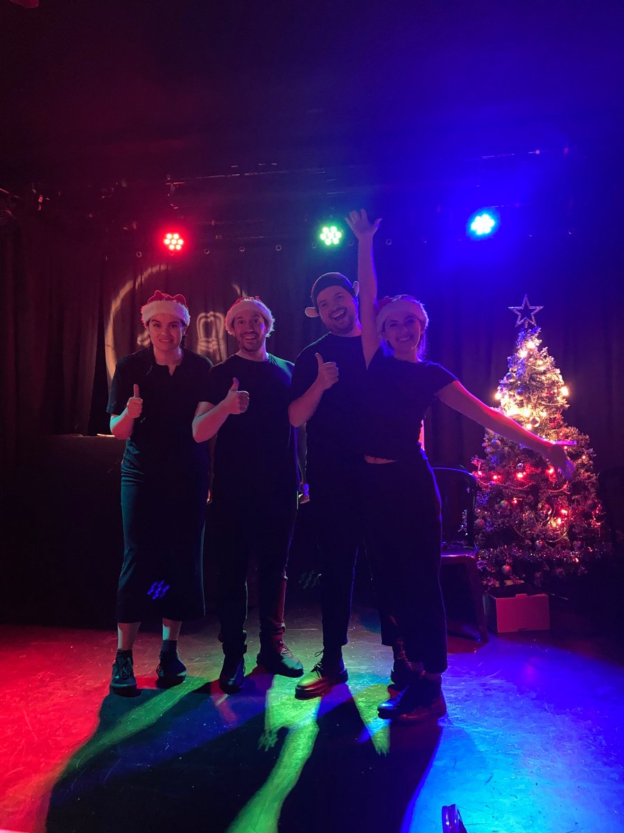 AliceFrankham's tweet photo. So proud of this bunch! First couple of shows were absolute belters 🎉Get down to @NewsRevue  @CanalCafe  every Thurs-Sat at 9:30pm and Sun at 9pm for some topical festive frolicks -it’s pretty damn hilarious even if I do say so myself 💁🏻‍♀️ https://t.co/U0qKoFc4Xz
