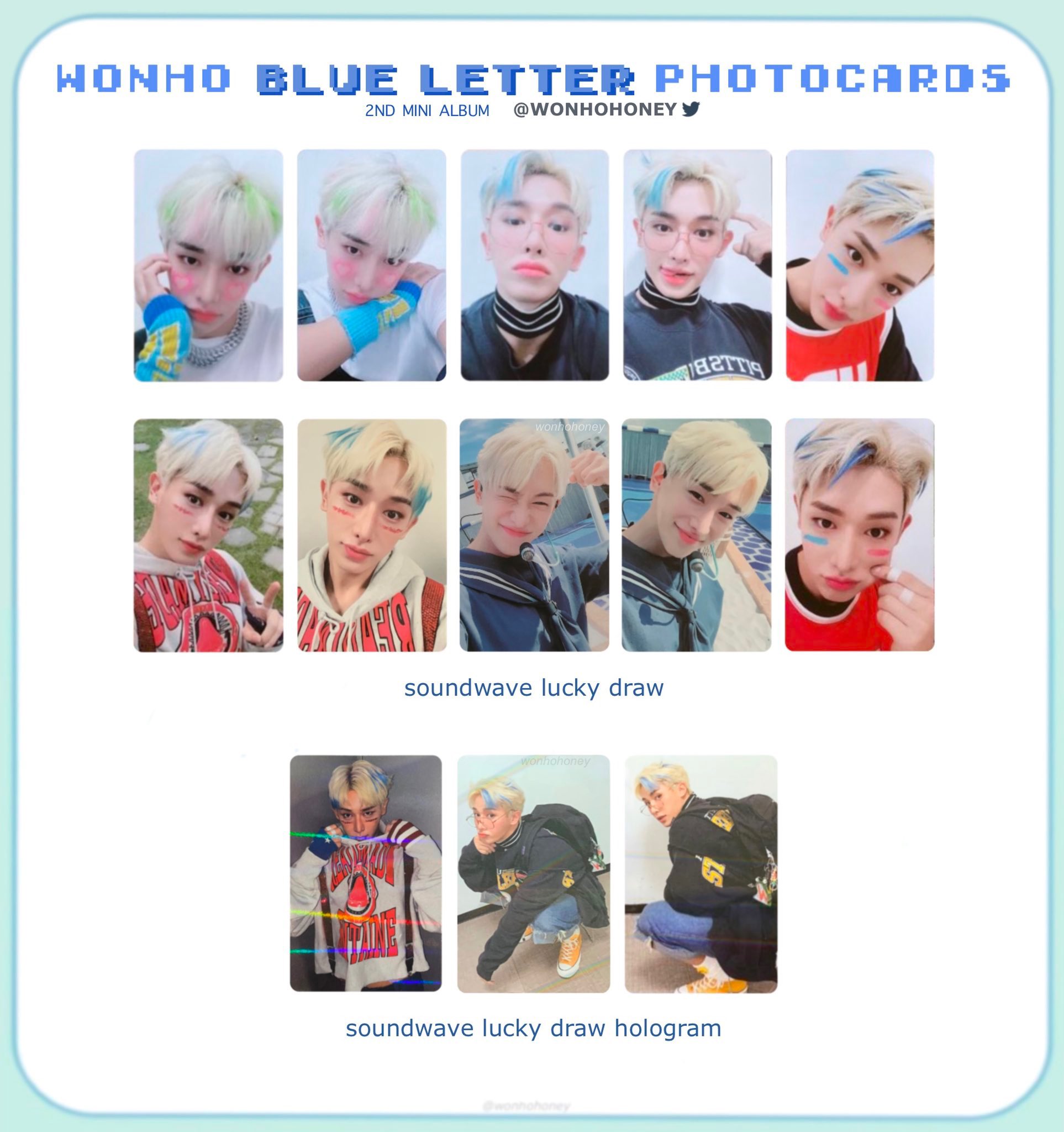 ウォノ wonho トレカ Blue Letter サウンドウェーブ ハロウィン ウォノ WONHO [blue letter] 活動限定トレカ