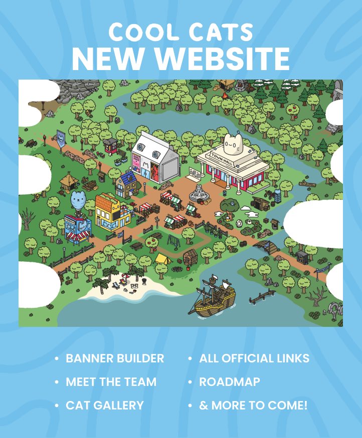coolcats's tweet photo. ✨ TOWN HALL - 11/19/21 ✨

Our new website is LIVE! This week we 
will be rolling out different whitelist chances for our upcoming launch, so keep an eye out! It’s the weekend so get some rest, stay hydrated, and stay cool. We love the community. 🐱💙

https://t.co/B95955wDrq https://t.co/syrTt8yHjS
