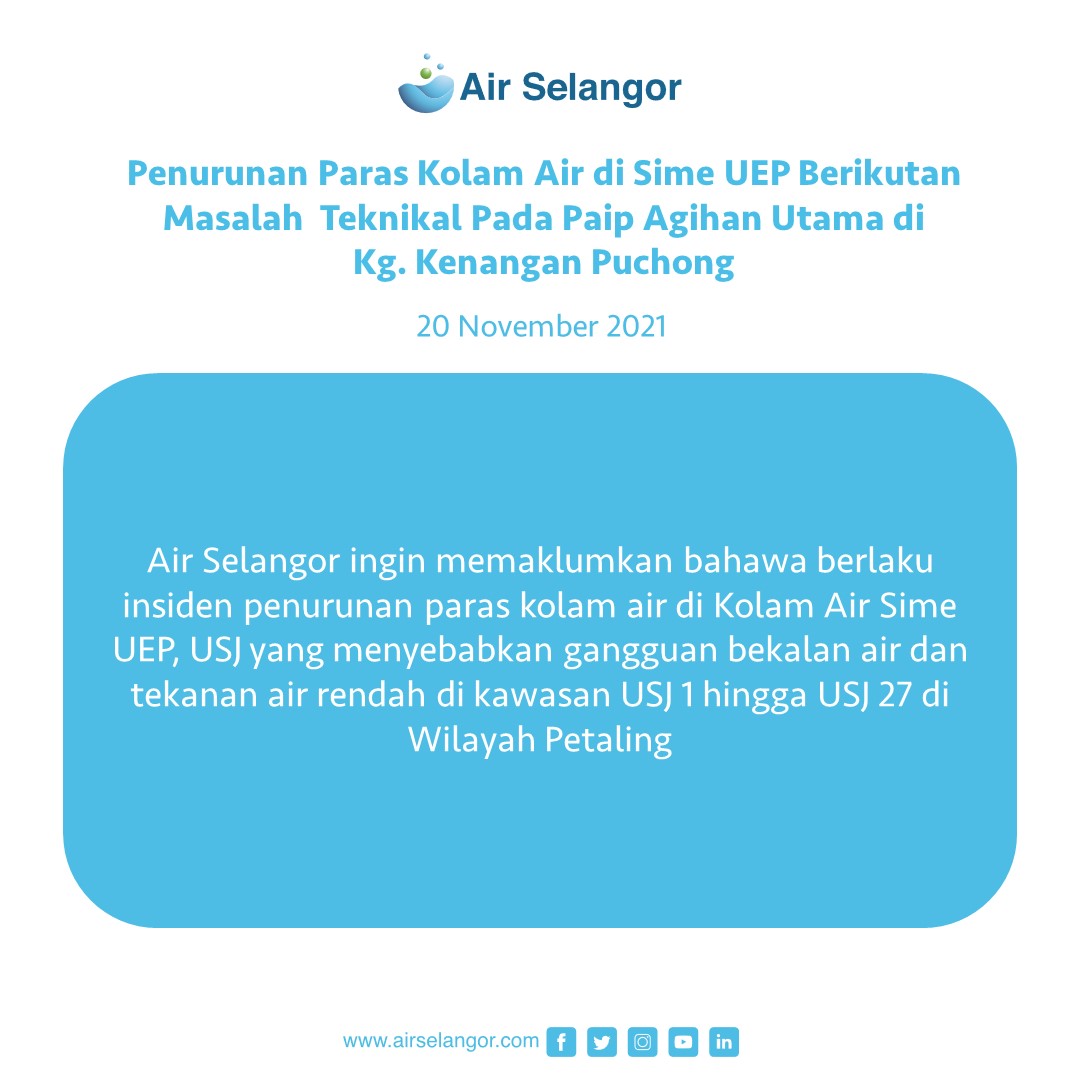 Air selangor terkini gangguan 2021 bekalan Berita Terkini