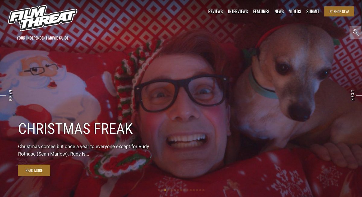 FilmThreat's tweet photo. "Rudy is obsessed with Christmas and celebrates it every single day..." Kyle Bain makes a new friend who is a real Christmas Freak.
https://t.co/jNF1TLXY6h #SupportIndieFilm #ChristmasFreak #Comedy https://t.co/TJE3Qow2Mq