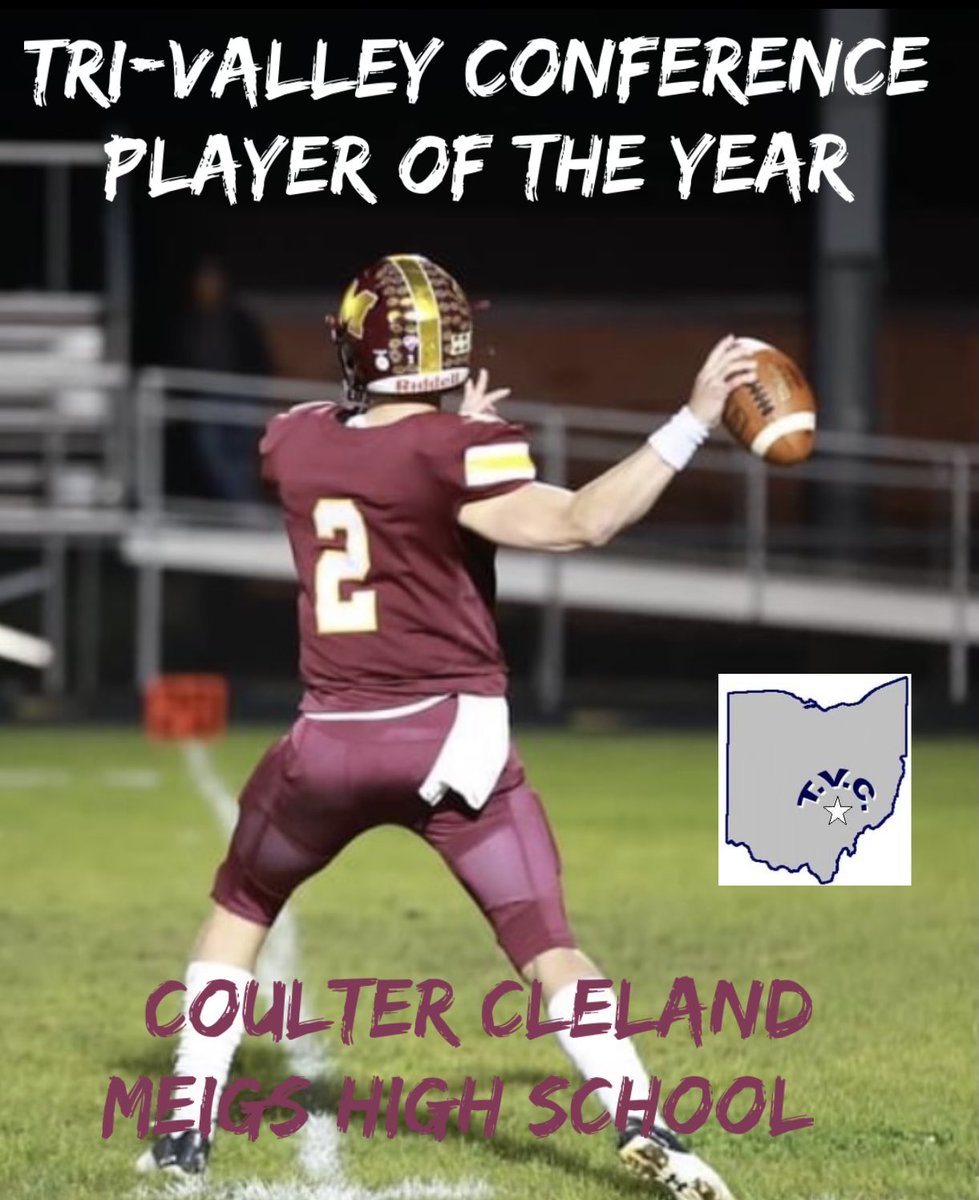 CoulterCleland's tweet photo. Grateful to be the TVC player of the year  #POTY @MeigsFb https://t.co/MUrSRQCtae