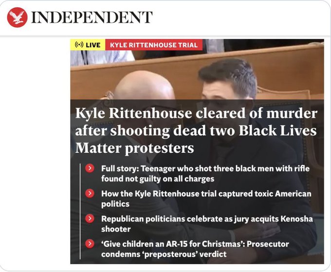 PrisonPlanet's tweet photo. I'm gonna need to get a fact check on the claim that Rittenhouse "shot three black men." @Independent 

This is the mainstream media.

And they wonder why no one trusts them anymore. https://t.co/JkQDVtu4xj