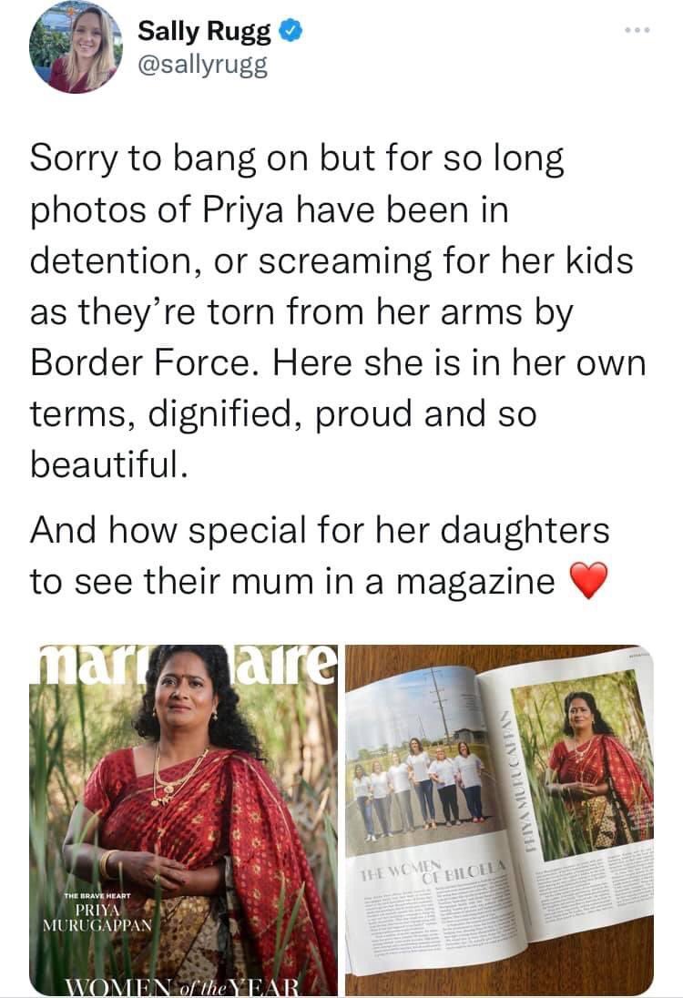 HometoBilo's tweet photo. The only way this photo of Priya could be more beautiful is if it was taken in Biloela. That’s we won’t stop banging on until we get this family #hometobilo and why we must all keep speaking up. Please tap https://t.co/z8EJmxGlv7 to send a respectful email to your government MP. https://t.co/KYOd4uXV42
