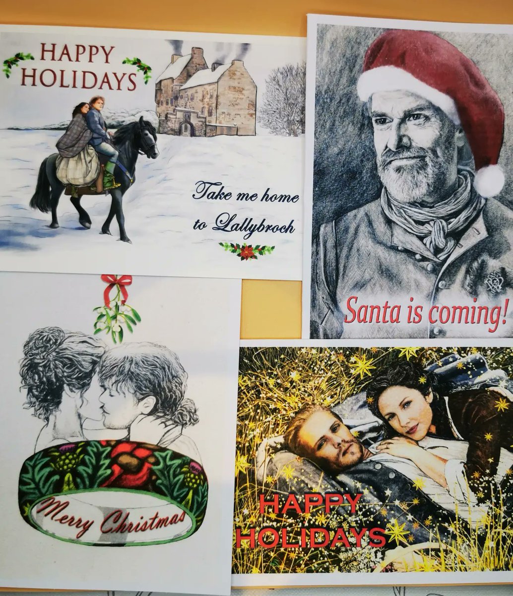 nmarquez72's tweet photo. Still time to get Christmas Cards for #Outlander fans handmade with original artwork. Available in my Etsy shop. #Christmascards #outlanderart #Jamiefraser #draughtlander #outlandergift
https://t.co/dToBkahuyt https://t.co/t0LatuvQcZ
