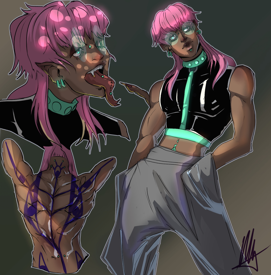 LLouarts's tweet photo. Good ending Adult Berry #OC I also just really wanted to draw #back #muscles but who doesnt loke a #demon #vampire https://t.co/LWvQZveRDs