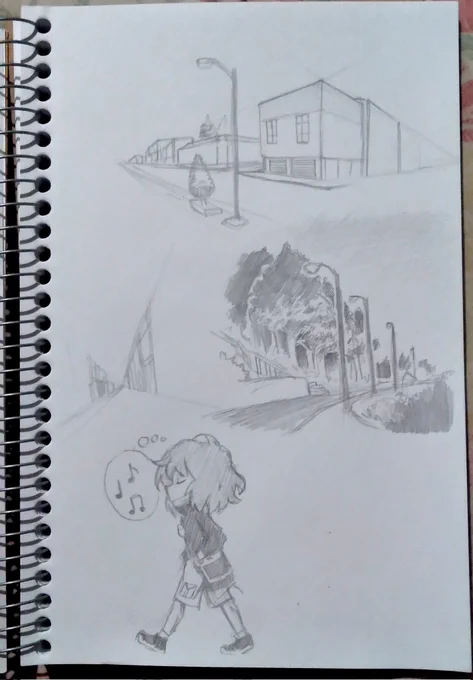 En la tarde salí a la calle a dibujar edificios de nuevo

No hice muchos, tenía más ganas de caminar que de sentarme a dibujar

Igual creo que cada vez se me hace más fácil, un alivio 