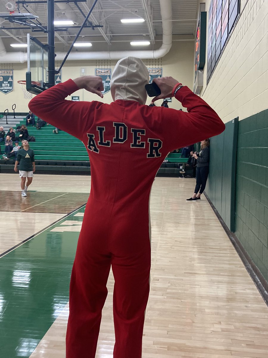 Alder super fans tonight at girls basketball at Jerome. We are…Alder!