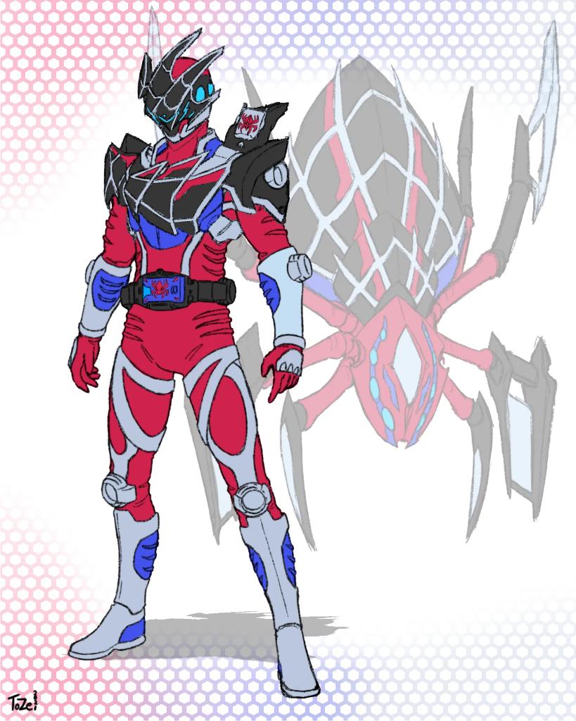 「Kamen Rider Demons mirror world ver. Ske」TO ZEのイラスト