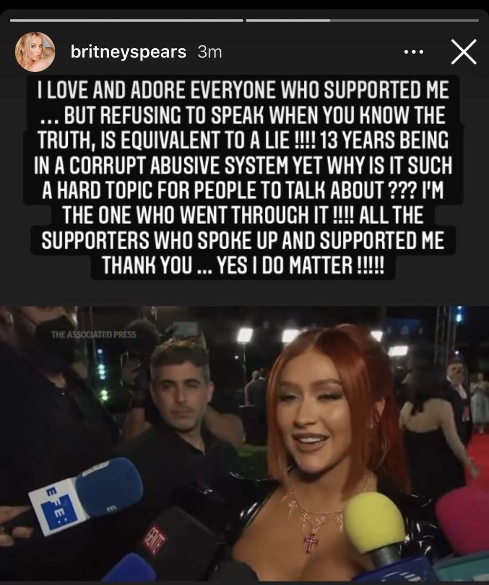 drugproblem's tweet photo. This is weird because Xtina was one of the few celebrities who spoke out against Britney’s conservatorship when most stayed quiet. I wonder if Britney just wasn’t aware? https://t.co/ntWi01guCR