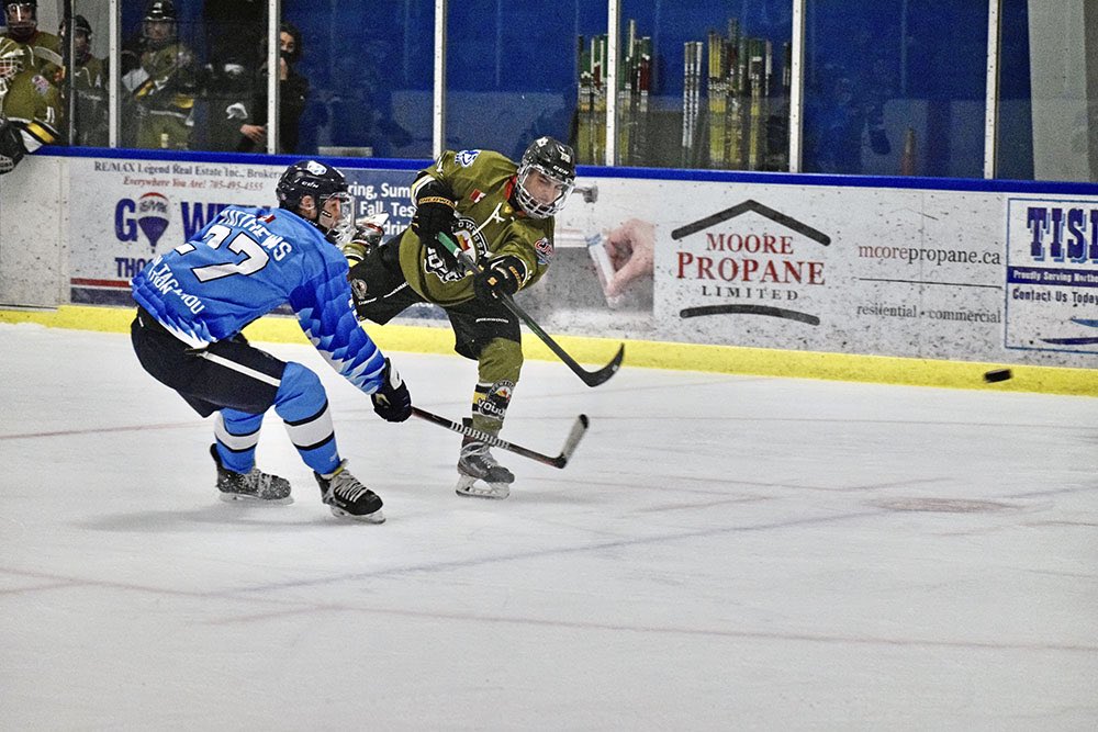 VoodoosNOJHL's tweet photo. AFTER TWO | Powassan dominates the period, but it’s the Crunch who score late and extend their lead to two heading into the final period. 

Voodoos 0 | Cochrane 2

#FindAWay #POWvsCC https://t.co/jHFYhSer4X