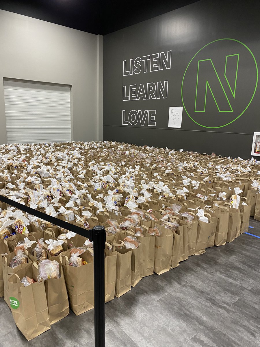 stevewood_tx's tweet photo. Bags and bags of groceries for families in need. This is what the love of Jesus looks like. #hopeonthemove #hopeforthecity @valleycreek https://t.co/L1kAh1jXJ5