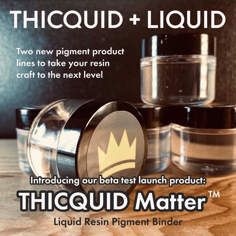 kingsfell's tweet photo. Introducing THICQUID MATTER, a glass-clear liquid resin pigment binder for making your own pigment pastes. BETA DROPPING TOMORROW
See our Instagram for details on how you can be part of the beta! 
#ArtistOnTwitter #resinsrt #pigmentbinder #GetThicquid #ThicquidMatter https://t.co/V41xXXIpHq