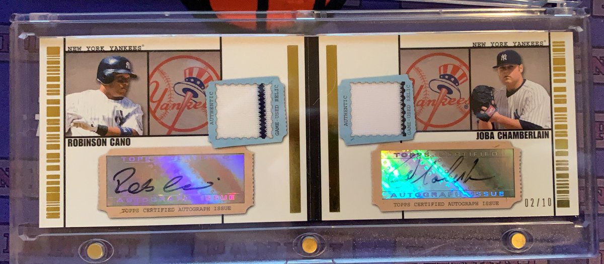 msjacob255's tweet image. Cano, Joba Patch Auto Booklet! 2/10 SSP! $65 shipped BMWT! @HobbyConnector