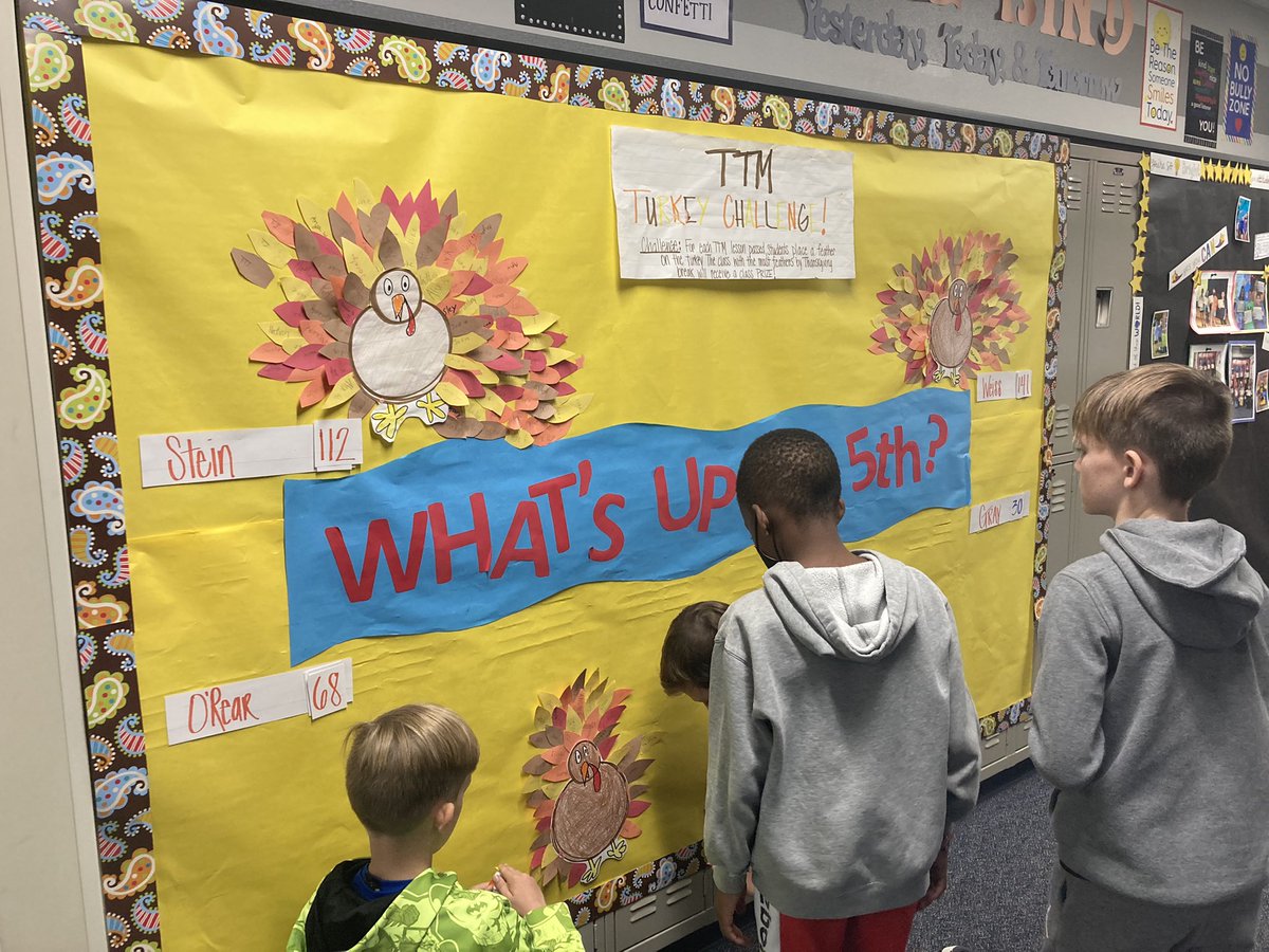 KGrayEddins's tweet photo. Our TTM Turkey Challenge is on 🔥this year!! @EddinsElem #eddinselem #competitivekids https://t.co/dUbTaYuiSg