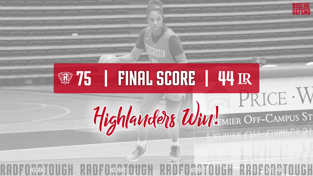 Radford_WBB's tweet photo. Starting the weekend with a W!

Alyssa's breakout performance paves the way for Radford's first win of the season! Bryonna, Ashley and Destinee all also record 10+ points to help fuel the offensive effort.

#RadfordTough | #RiseAndDefend https://t.co/Pp8ylNZjXR