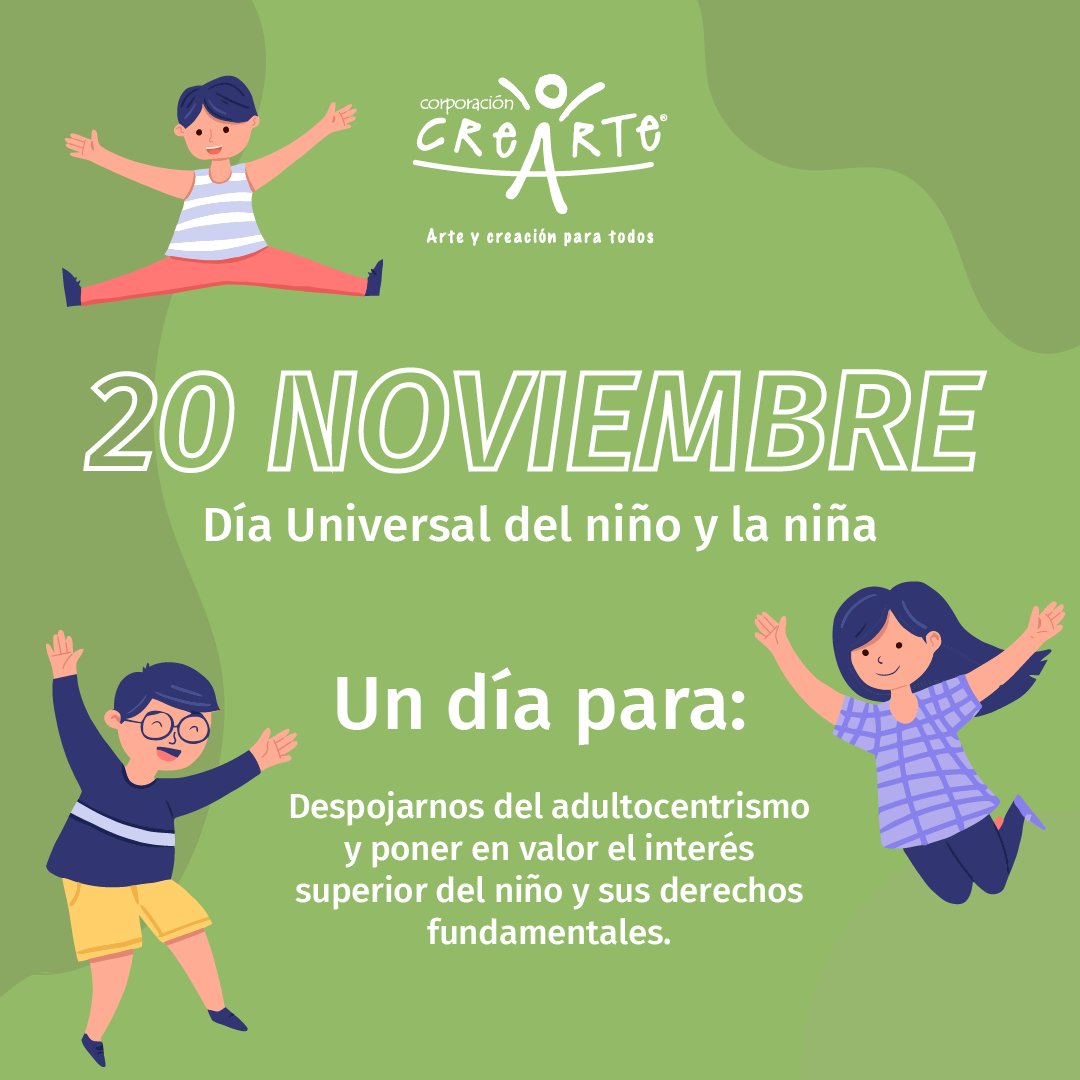 El #diauniversaldelninoylanina  es #undíapara Despojarnos del adultocentrismo y poner en valor el interés superior del niño y sus derechos fundamentales 🧒🏾👧🏾👦🏾