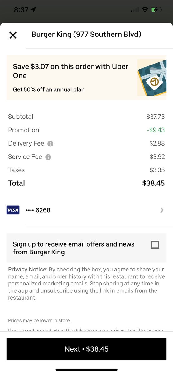 King_Queen_420's tweet photo. @UberEats @Uber so I get ur bullshit 25% off promotion and apply it. funny how the order come out to even more after applying ur promotion…where they do this at?? like really…y’all sum certified crooks n this ain’t even including the tip…#ubercheats #fuckuber🖕🏽🖕🏽 https://t.co/TQALX5T6hi