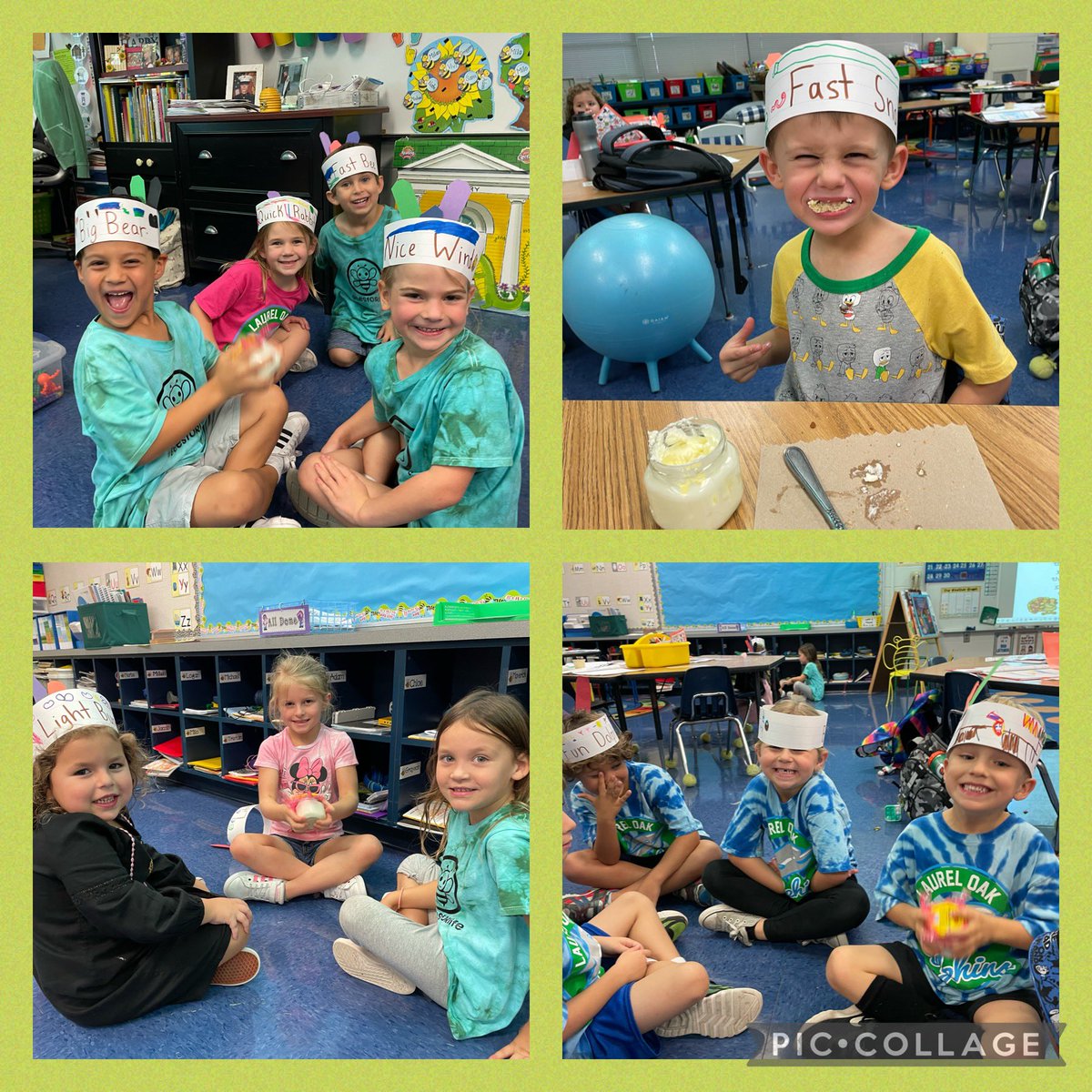 Bees4evr's tweet photo. The @Bees4evr had a super science Friday to kick off our Thanksgiving break! We made bread and shook our little hearts out to turn a liquid into yummy butter! @LaurelOakElem #changingmatter #beesforlife #bumblebeefamily #istheremorebread https://t.co/YaYPtunoQb