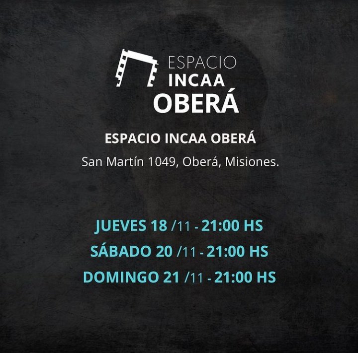 ⚠️ Misiones⚠️
📢 Este fin de semana podrán disfrutar #SOLA en Espacio INCAA Oberá.
 Entradas a la venta en boletería!