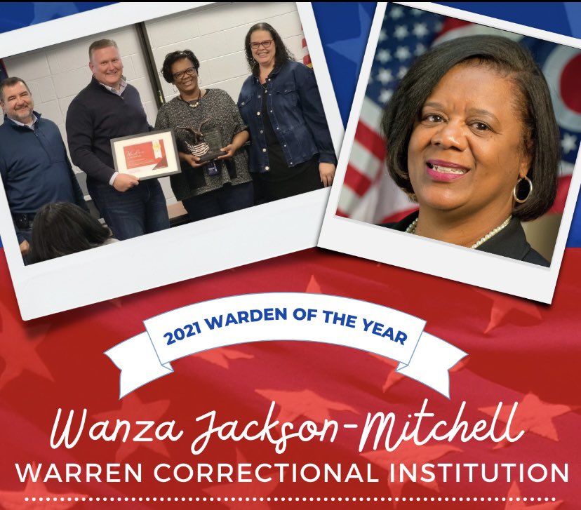 DRCOhio's tweet photo. Congratulations to Warden Wanza Jackson-Mitchell for being named ODRC’s 2021 Warden of the Year!!! https://t.co/kszpPNZiHr