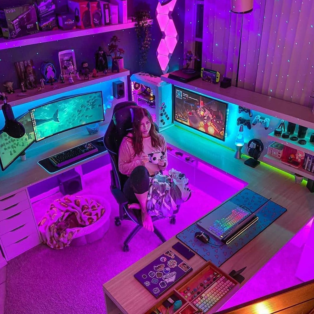 miuki's tweet photo. Gamer girl is awesome!!! 😍😍😍

📸: Credits: @setupsforu  on Instagram https://t.co/EXPfAyt9Wb