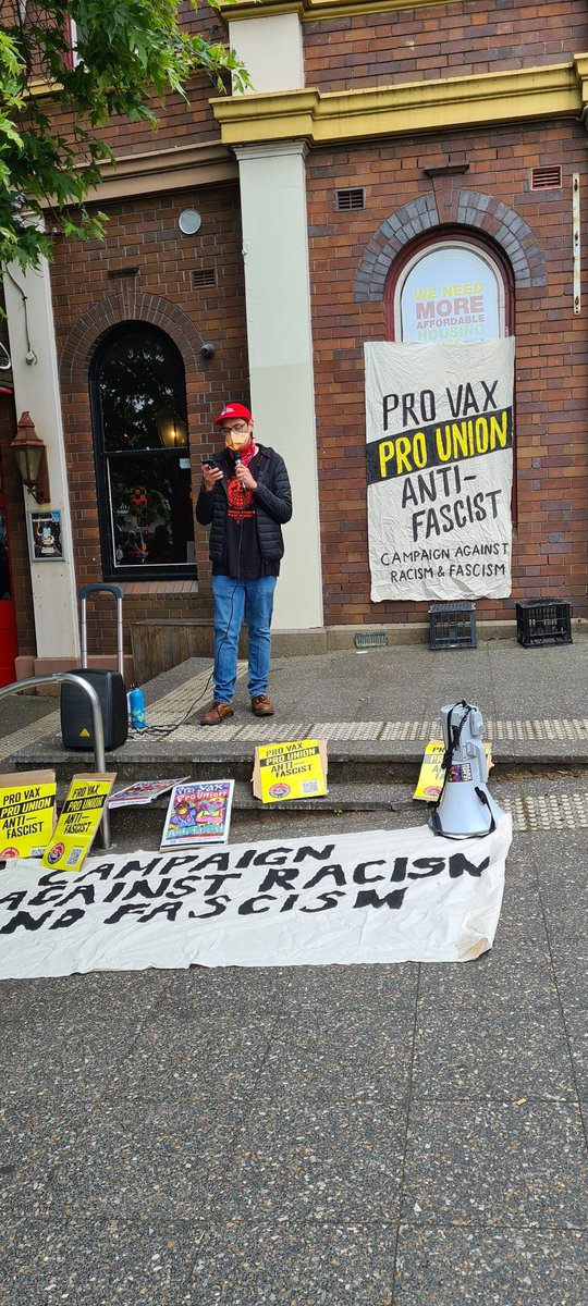 CarfSyd's tweet photo. More photos from todays Oppose The Anti-vax Far Right in sydney! https://t.co/oF3XRbPlEB