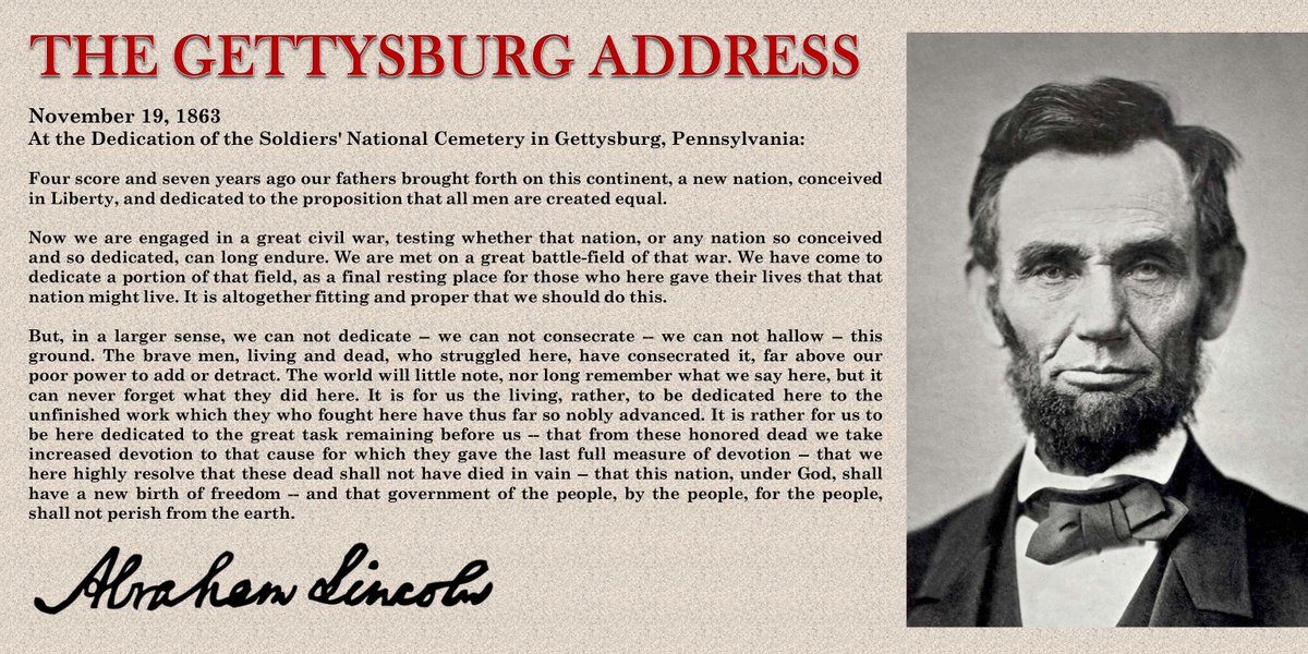 On this day in history, 158 years ago, U.S. President Abraham Lincoln delivered the brief but renowned Gettysburg Address at the dedication of the National Cemetery in Pennsylvania during the American Civil War.  

Test your Abraham Lincoln knowledge: britannica.com/quiz/abraham-l…