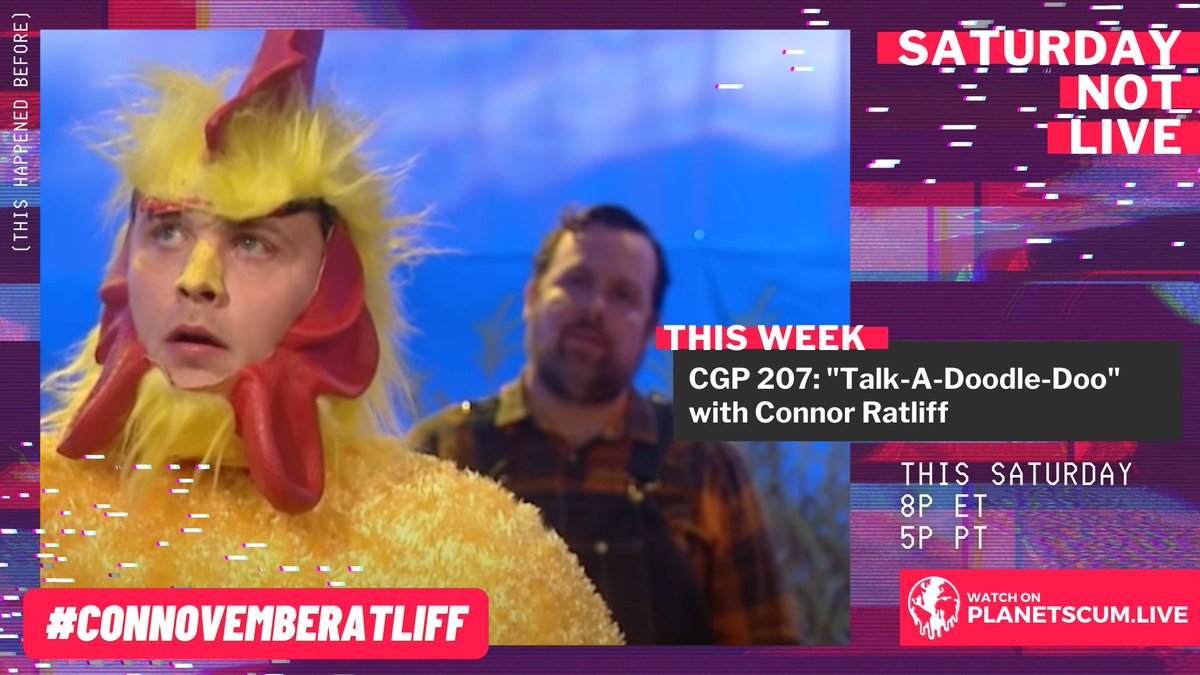 planetscumlive's tweet photo. #CONNOVEMBERRATLIFF continues as #PlanetScum brings you @connorratliff's @talkadoodledoo!
Enjoy this iconic episode of #CGPMNN with your fellow Trash People.
TONIGHT
8p ET / 5p PT
https://t.co/NHPVd6ep6r https://t.co/Y7z7PfLuW8