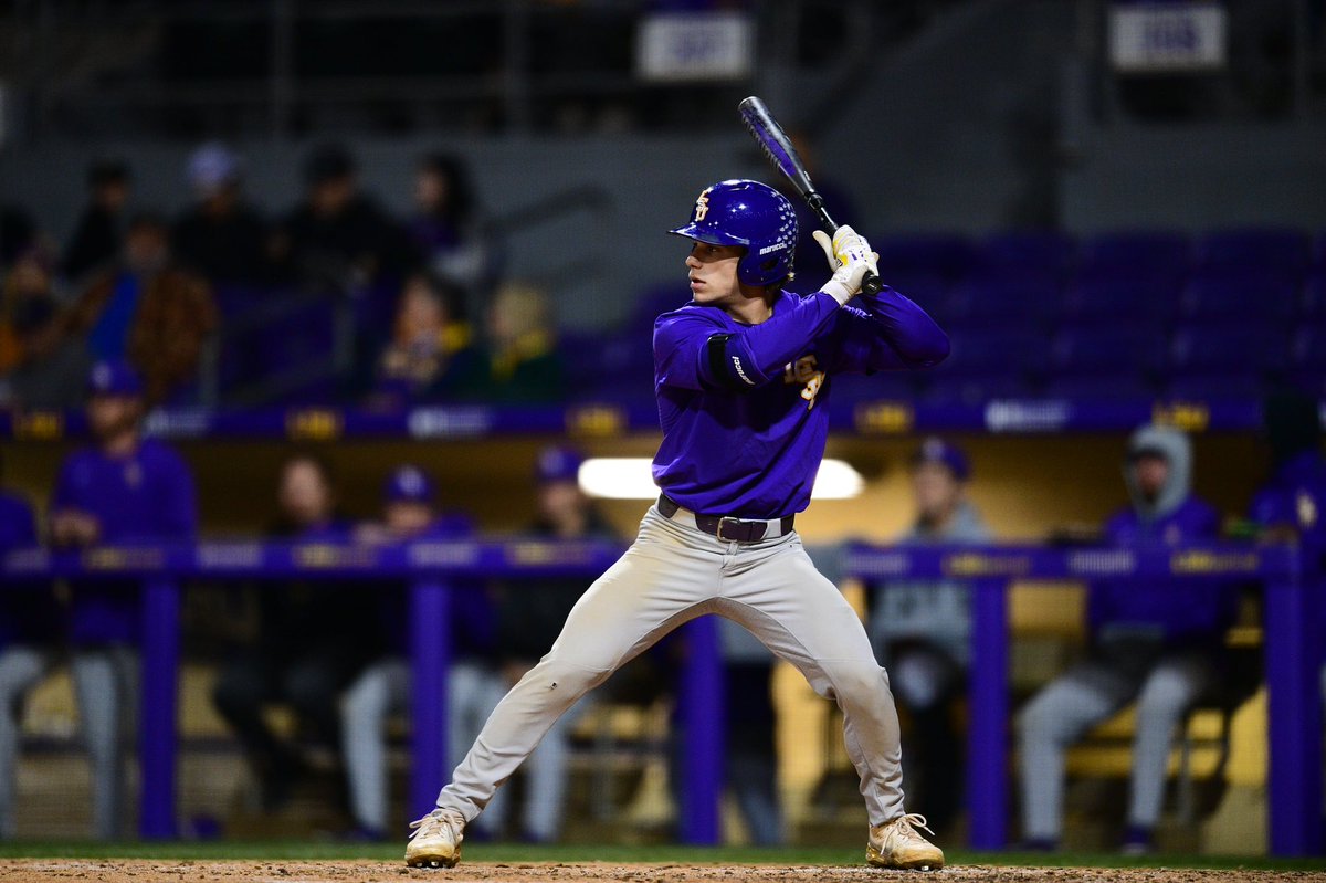 LSUbaseball's tweet photo. Purple Takes Game One https://t.co/gd56lE92oa