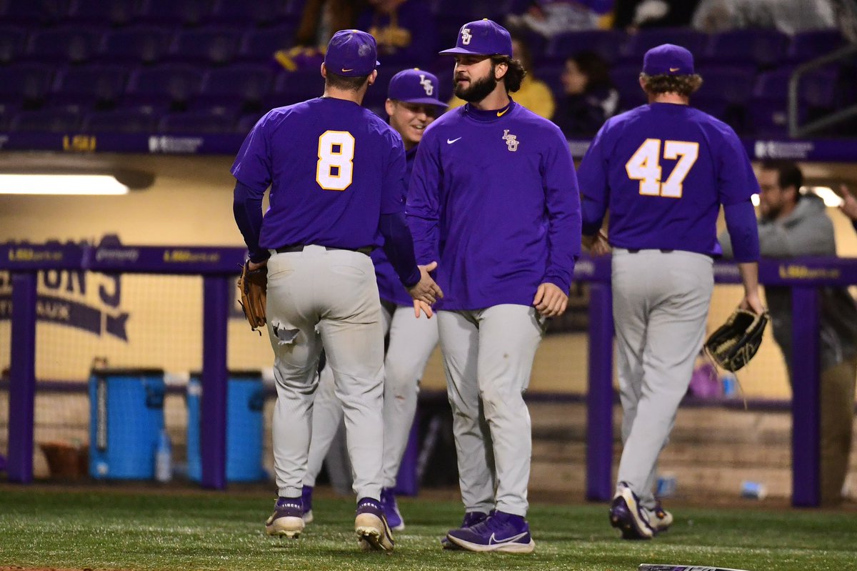 LSUbaseball's tweet photo. Purple Takes Game One https://t.co/gd56lE92oa