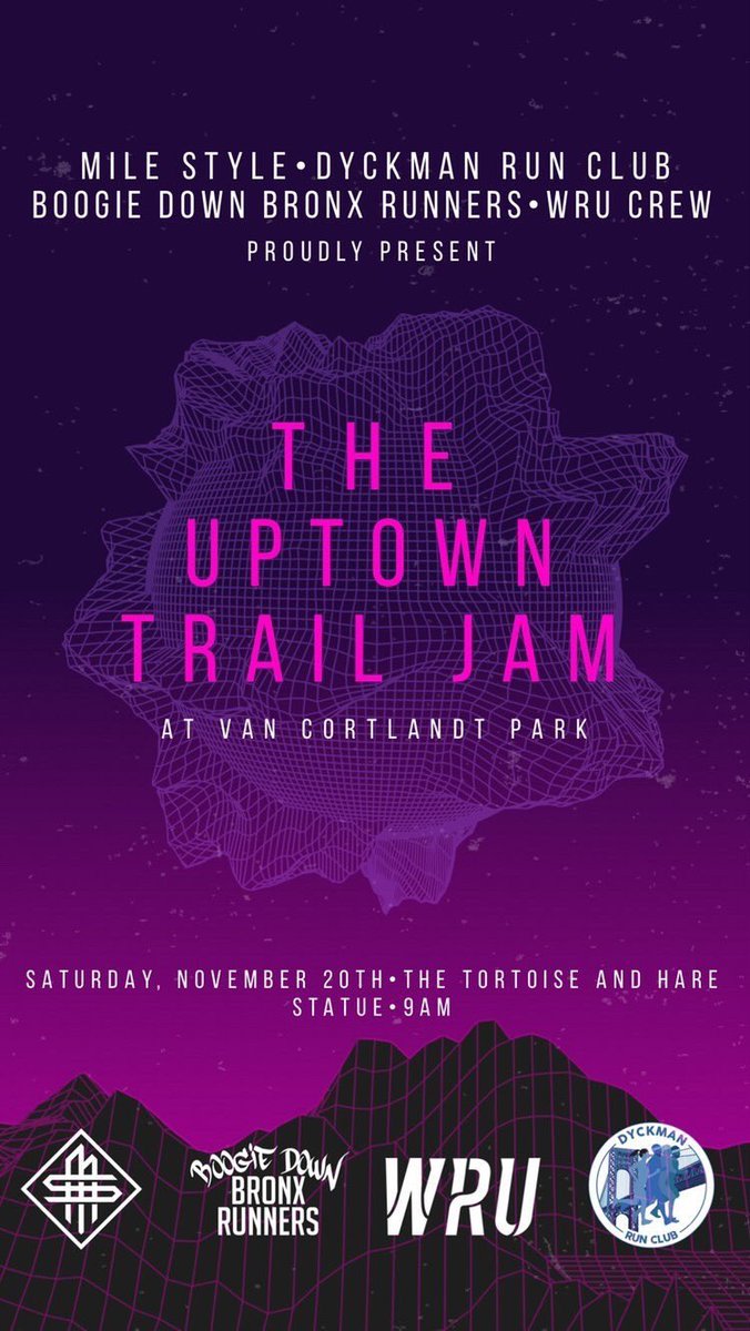 OutsideTony's tweet image. I know this is such short notice but if you are feeling like a morning #run at #vancortlandtpark in the #bronx #newyork join us as #dyckmanrunclub #milestyle #werunuptown #boogiedownbronxrunners are hosting the first ever Uptown Trail Jam! It’s gonna be a fire event 😁