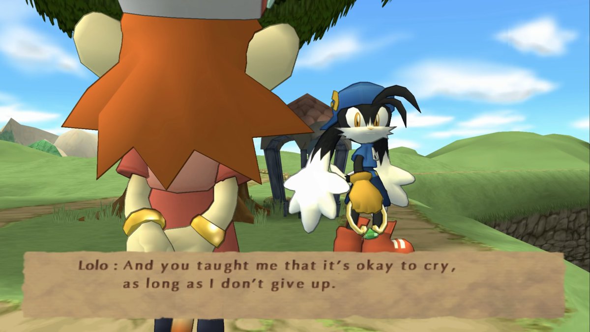BroskiBae's tweet photo. I think Klonoa 2 still has one of the most powerful messages to ever grace a platformer, the idea of accepting a side of ourselves which we'd usually tend to ignore, and finding our own inner peace through that acceptance.

Conveying this was a very bold move, but they nailed it. https://t.co/nEqO2ZpEnY